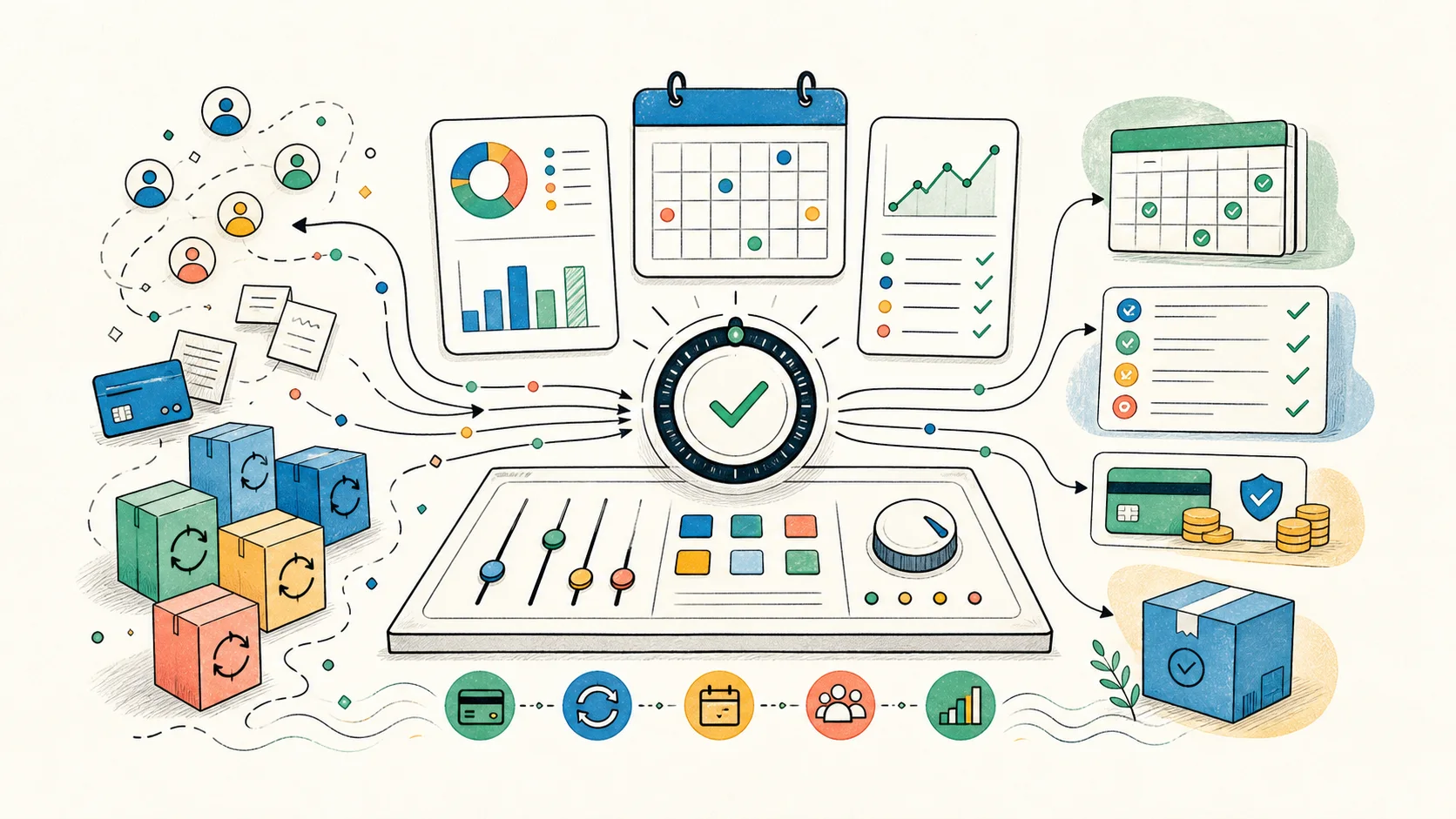 Merchant subscription control illustration