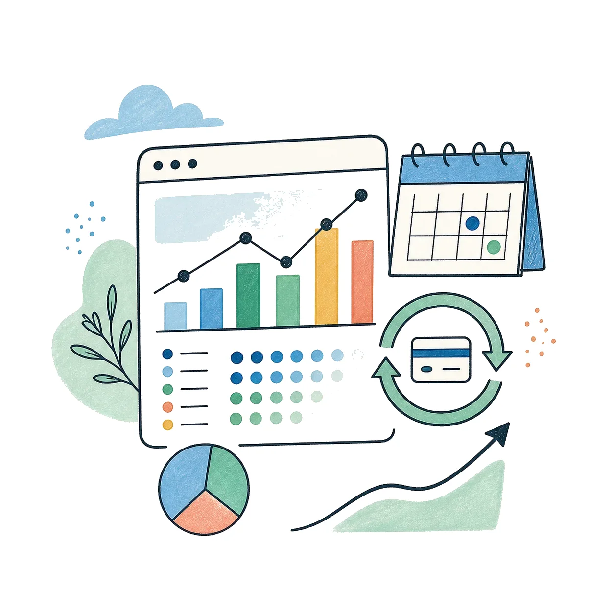 Subscription analytics illustration