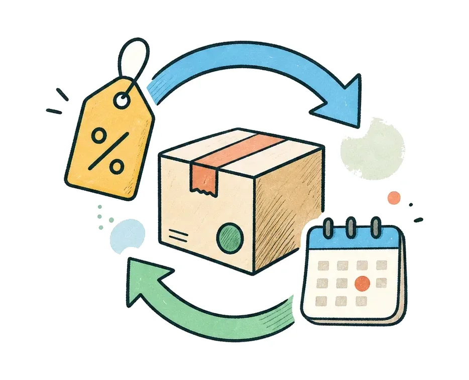Subscribe and save subscription illustration